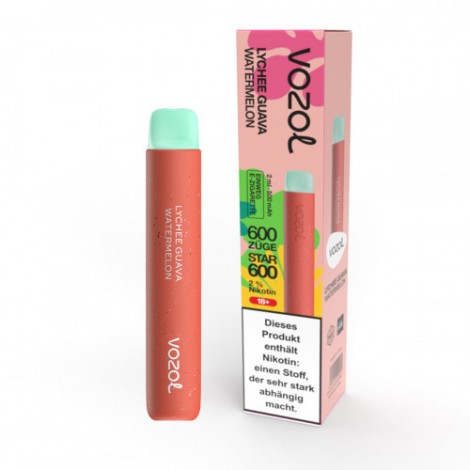 Vozol Star 600 Einweg E-Zigarette - Lychee Guava Watermelon