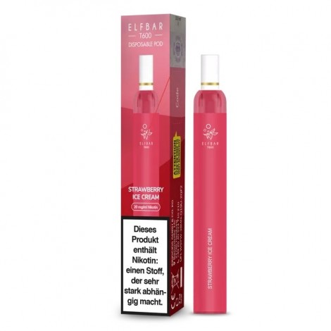 Elf Bar T600 Einweg E-Zigarette - Strawberry Ice Cream